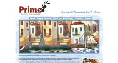 Desktop Screenshot of primofamilyrestaurant.com